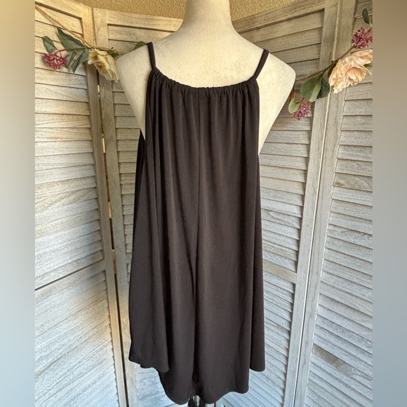 FIRST LOVE Women’s SZ 3X Black V-Neck Sleeveless Blouse, VHemline, Gathered Back - Picture 6 of 16